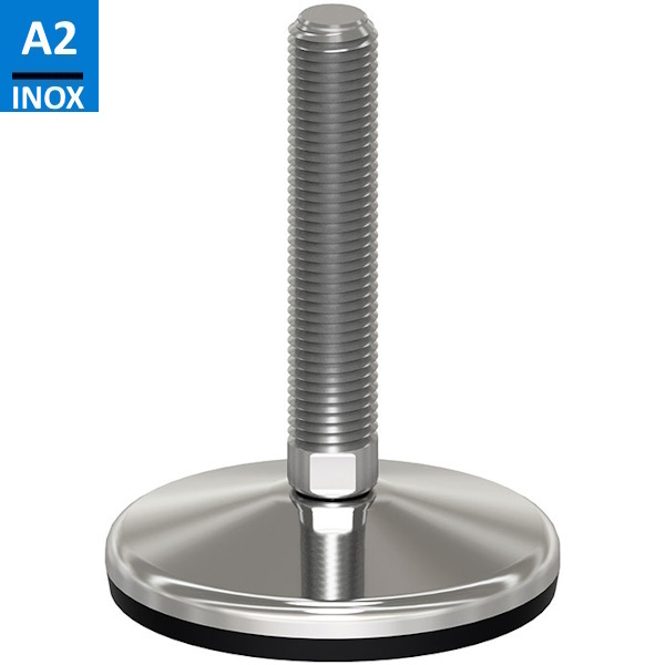 Martin Piede INOX A2 Base Vulcanizzata Snodato 10° D.MM150 - MARTIN